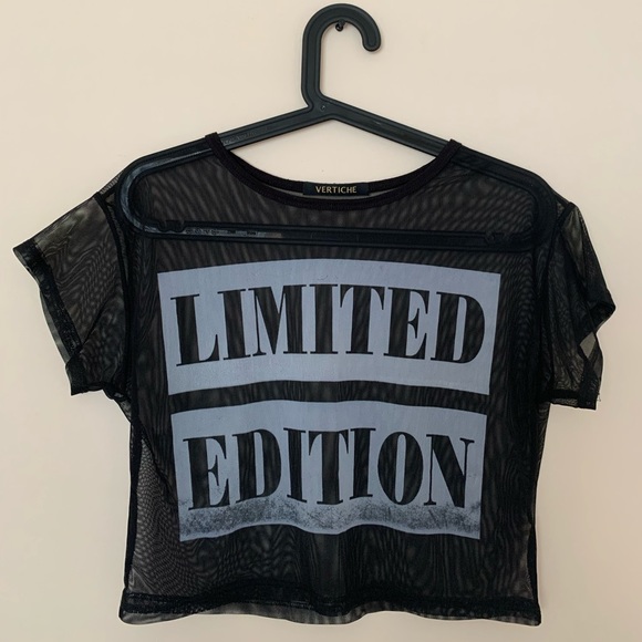 🍒2/$20🍒 “Limited Edition” Cropped Mesh Top - Picture 1 of 2